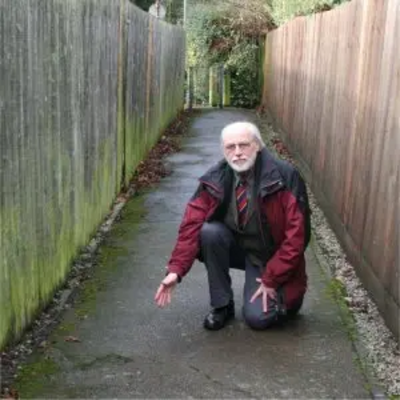 Bill Lewis Inspecting Ratliffe Road Footpath